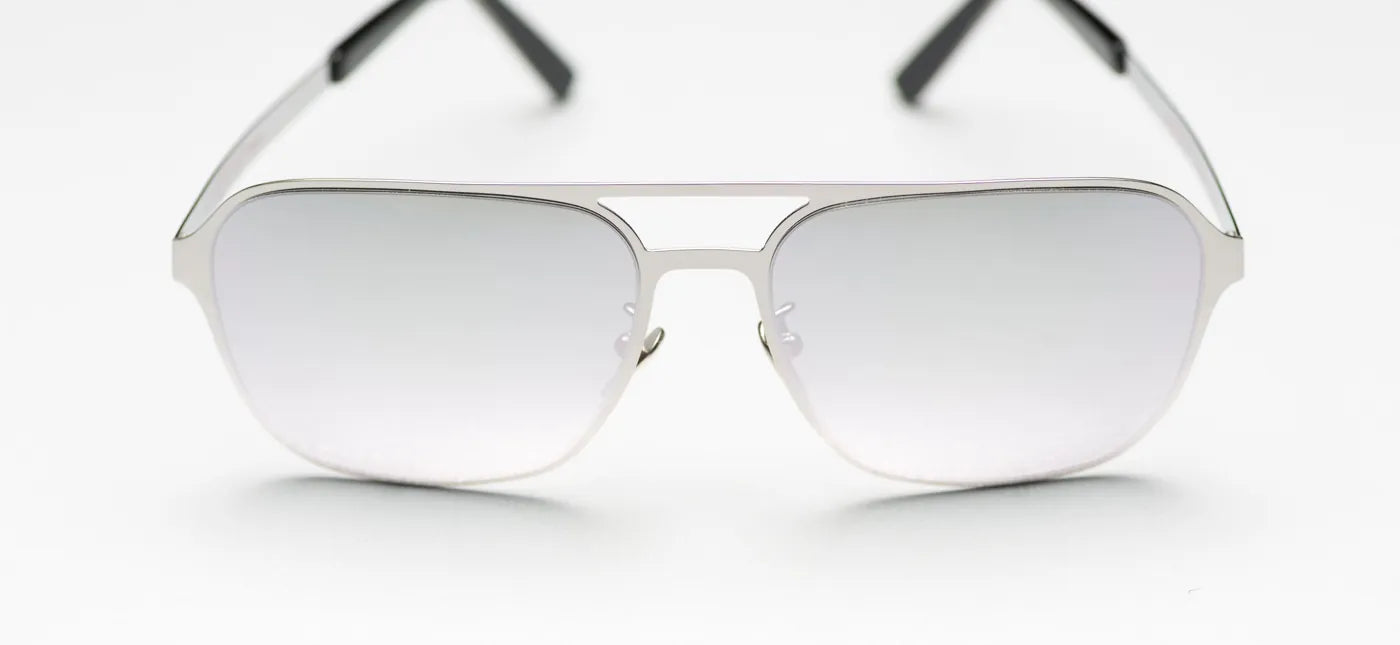 The Aviator in polished titanium